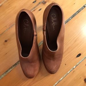 Brown leather Cole Haan booties